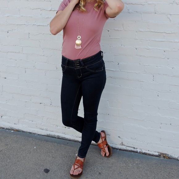 Mid Rise 3 Button Skinny Jean - Picture 5 of 6